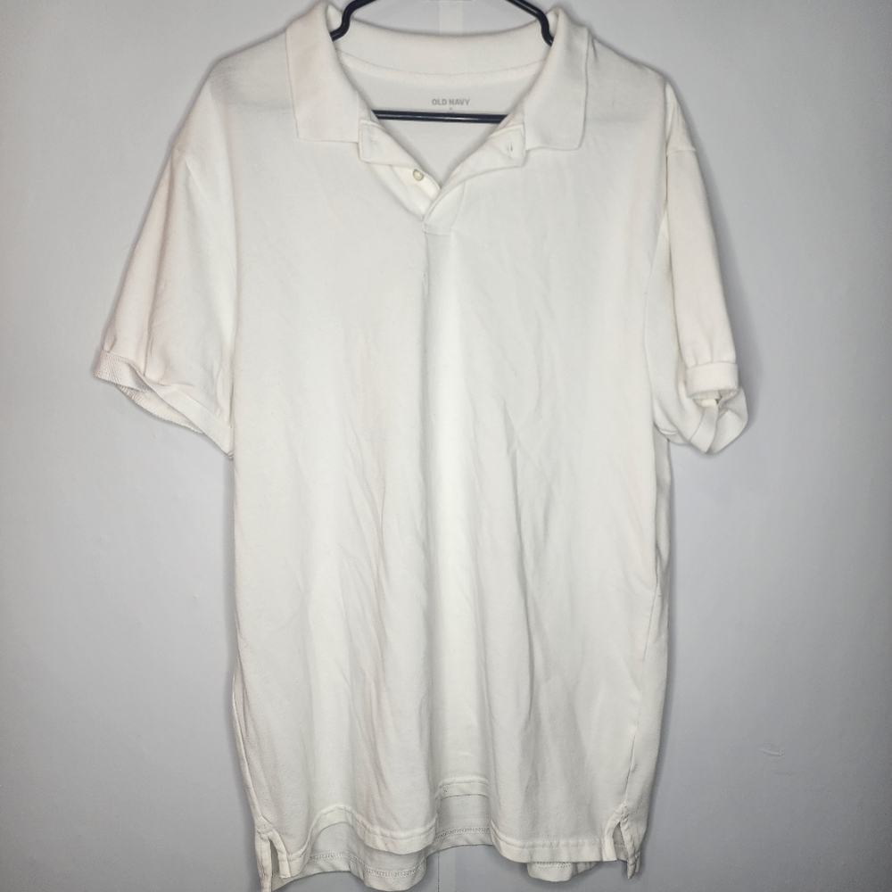 Old Navy Men's White Classic Fit Uniform Polo, XL